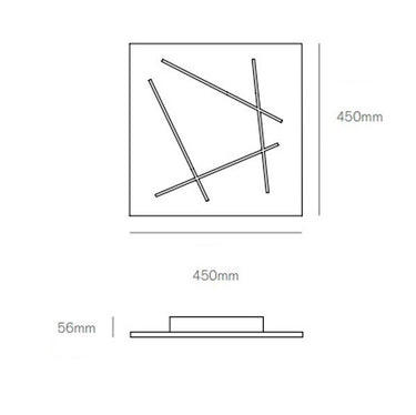 Flat plafoniera 42w 1630lm 3000k black
